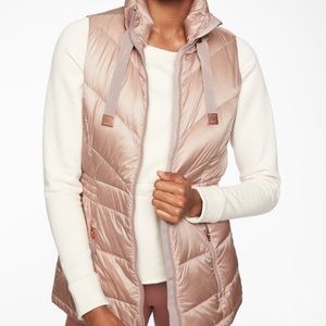 Athleta Banner Peak Down Vest Rose Gold